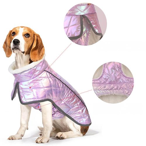 FUNNYFUZZYDazzlingColorfulWaterproofReflectiveWarmDogJacket 9