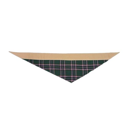 FUNNYFUZZYElegantPlaidLightweightOutdoorDogTriangleBandanaScarf 1