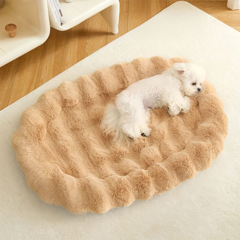 FUNNYFUZZYEllipticalFauxRabbitFurSpongeSupportMulti FunctionalDog CatMat 10