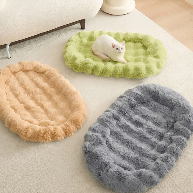 FUNNYFUZZYEllipticalFauxRabbitFurSpongeSupportMulti FunctionalDog CatMat 11