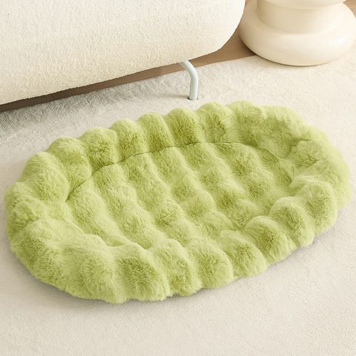 FUNNYFUZZYEllipticalFauxRabbitFurSpongeSupportMulti FunctionalDog CatMat 2