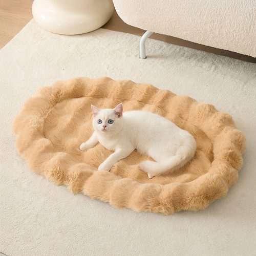 FUNNYFUZZYEllipticalFauxRabbitFurSpongeSupportMulti FunctionalDog CatMat 9