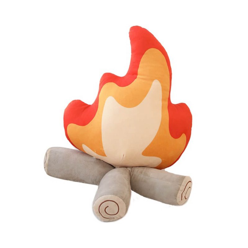 FUNNYFUZZYFlameShapePlushCozyDecorativeAccentSofaPillow 1