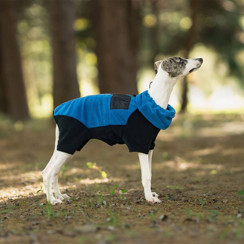 FUNNYFUZZYFour LeggedWarmPolarFleeceDogCoatwithDetachableTurtleneck 5