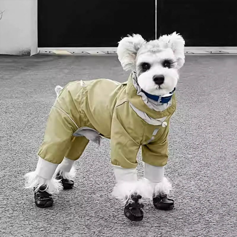 FUNNYFUZZYFour LeggedWaterproofReflectiveAdjustableFitOutdoorDogJumpsuit 1