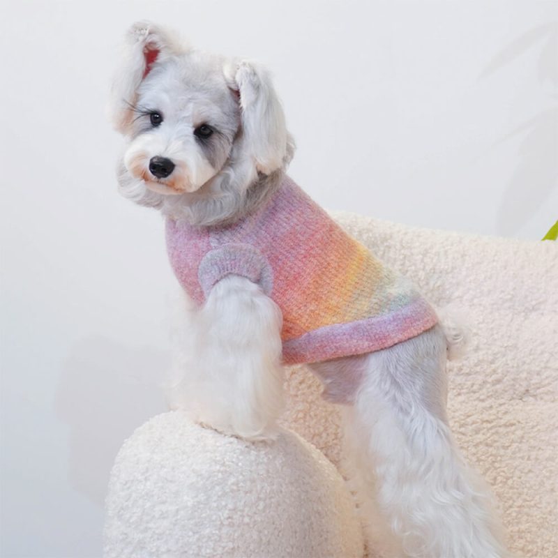 FUNNYFUZZYGradientFleeceDogSweater SoftandAnti StaticforWinterWarmth 1