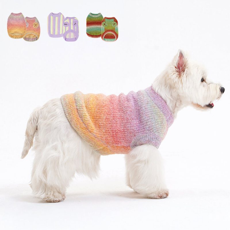 FUNNYFUZZYGradientFleeceDogSweater SoftandAnti StaticforWinterWarmth 2