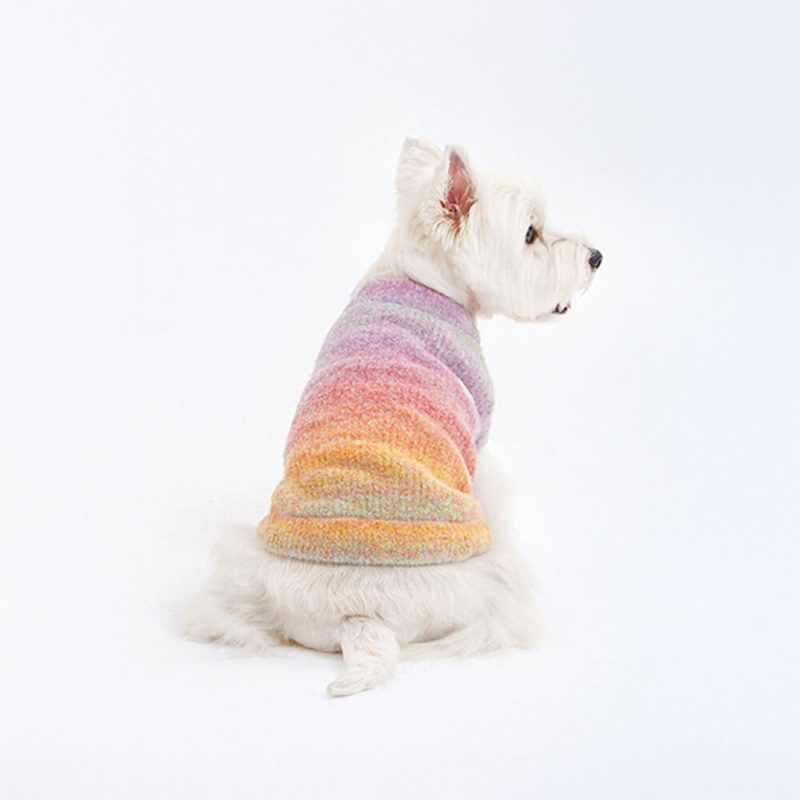 FUNNYFUZZYGradientFleeceDogSweater SoftandAnti StaticforWinterWarmth 7