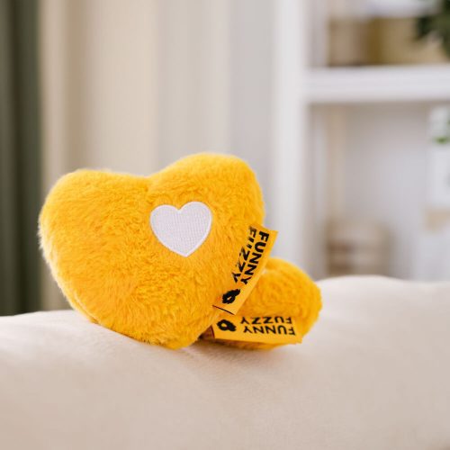 FUNNYFUZZYHeartPlushSqueakyDogToy 5