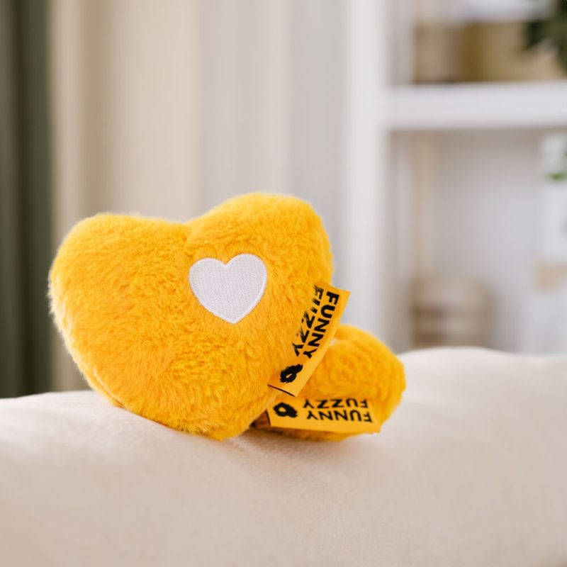 FUNNYFUZZYHeartPlushSqueakyDogToy 5