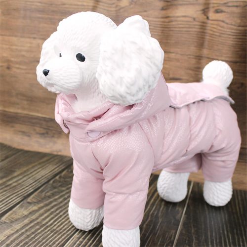 FUNNYFUZZYLuxuryCozySnap OnBackWarmDownWaterproofDogHoodedCoat 2