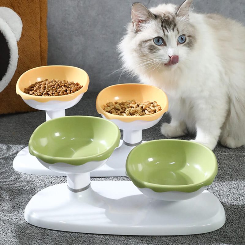 FUNNYFUZZYMultifunctionalAdjustableNeckProtectionDoublePetBowl 10