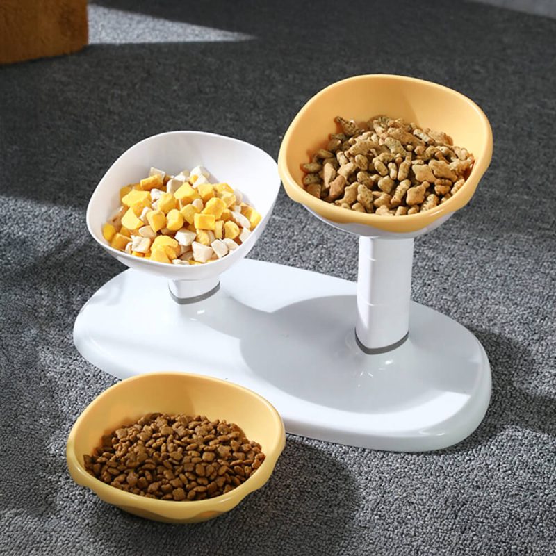 FUNNYFUZZYMultifunctionalAdjustableNeckProtectionDoublePetBowl 12