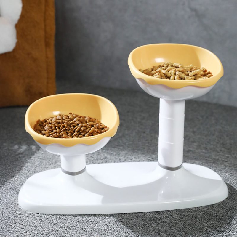 FUNNYFUZZYMultifunctionalAdjustableNeckProtectionDoublePetBowl 6