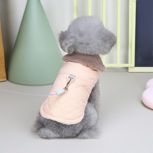 FUNNYFUZZYPlushQuiltedWarmFauxFurCollarDogJacke 11