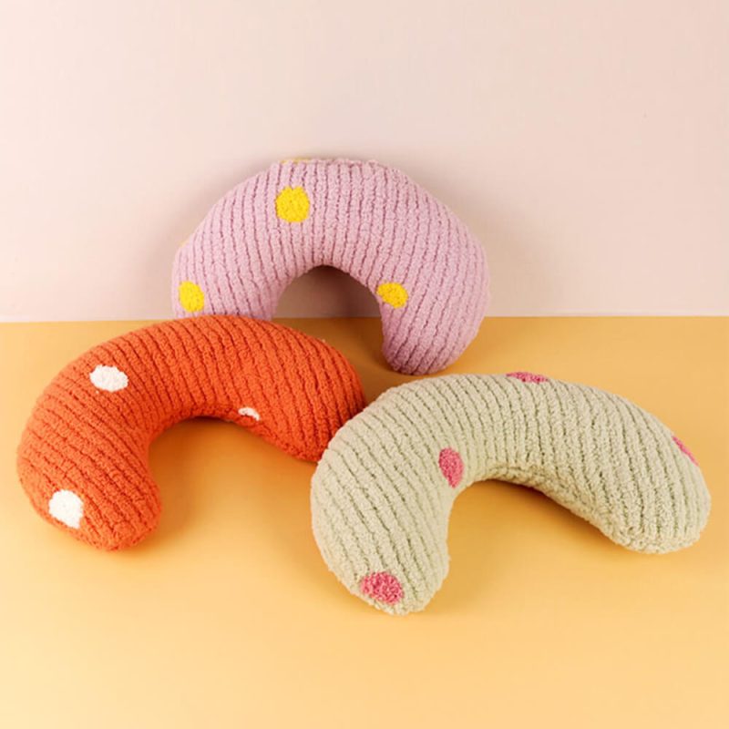 FUNNYFUZZYPolkaDotTeddyFleeceCozyPlushCat SmallDogPillow 04