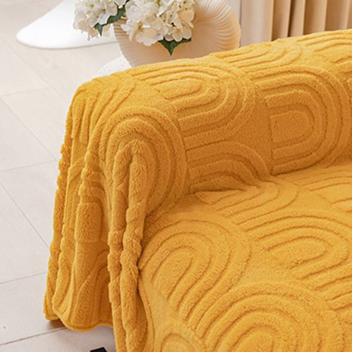 FUNNYFUZZYRainbowCottonVelvetWarmMultifunctionalSofaTowelCouchCover 16