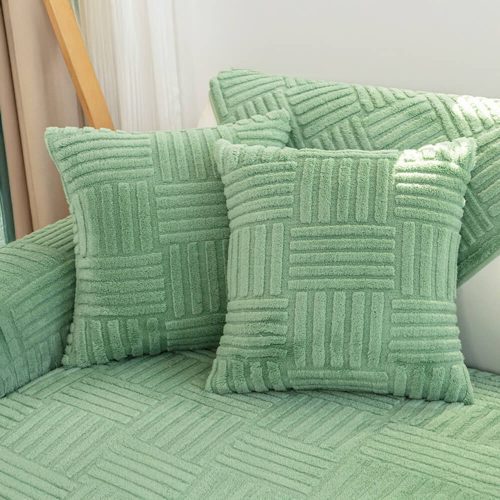 FUNNYFUZZYStripedTexturedPlushNon slipCouchCover 14