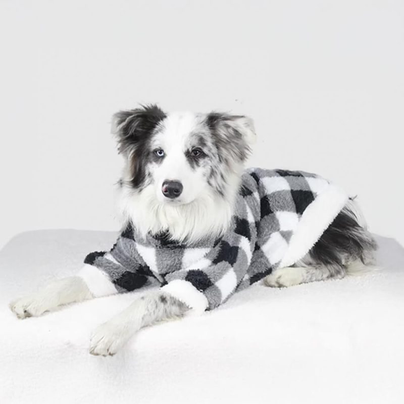 FUNNYFUZZYUltra SoftDouble SidedPolarFleeceWarmthDogPajamaLoungewear 5