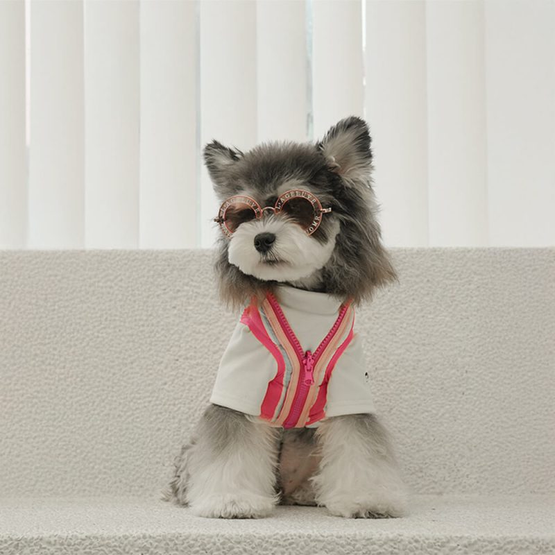 FUNNYFUZZYUltra StylishWarmLightweightDoubleSidedStripedDogVest 1