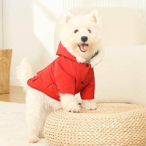 FUNNYFUZZYUltra WarmFauxFurLiningWindproofHoodedDogCoat 1