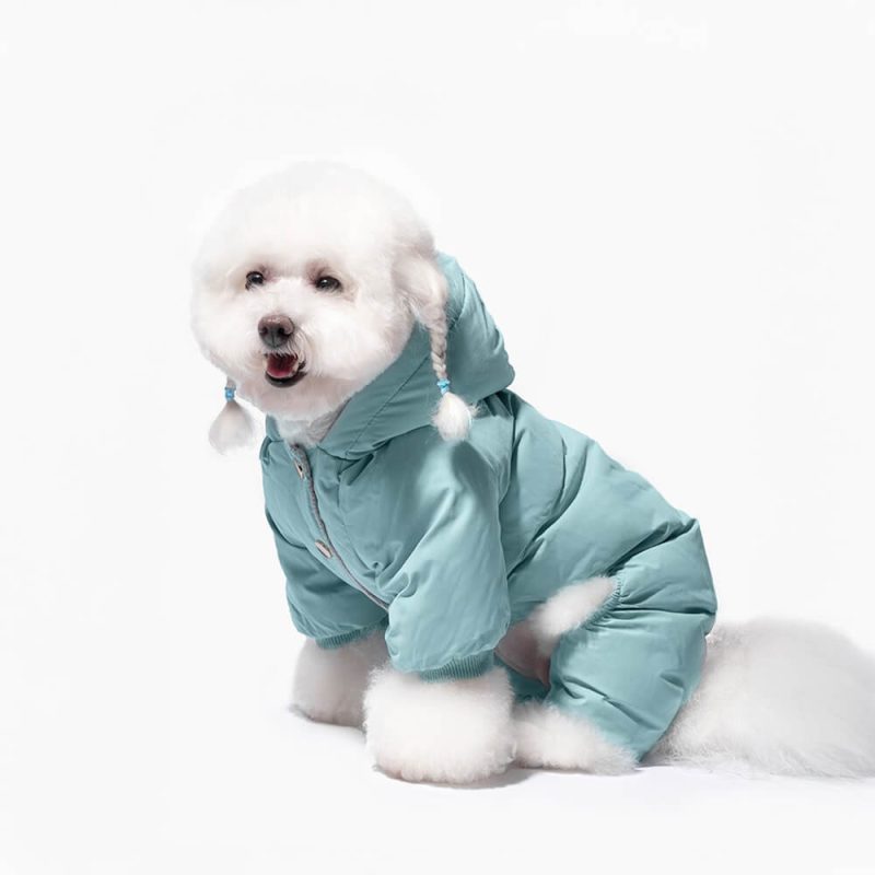 FUNNYFUZZYUltra WarmFour LeggedDownWaterproofDogHoodedCoat 12