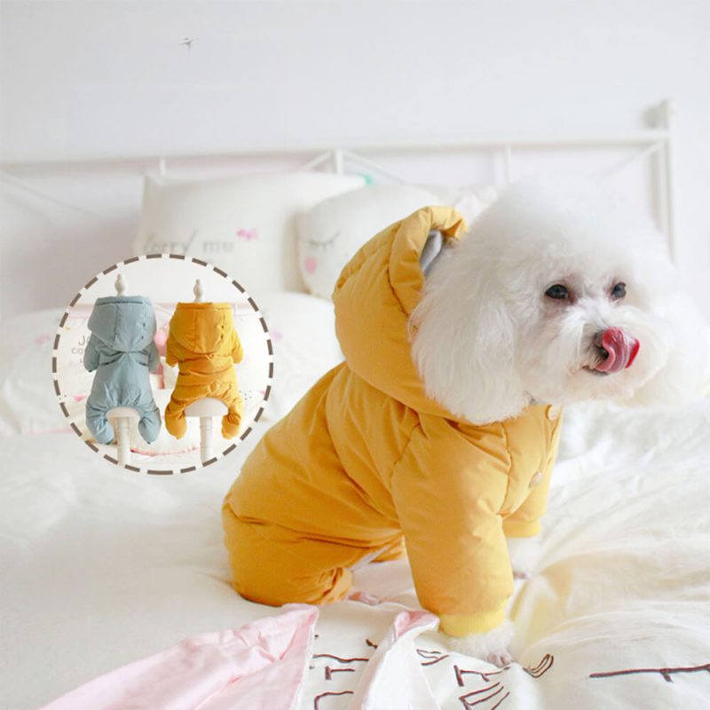 FUNNYFUZZYUltra WarmFour LeggedDownWaterproofDogHoodedCoat 2