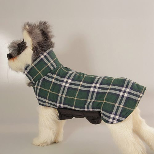 FUNNYFUZZYUltra WarmPlaidTurtleneckSkin FriendlyVelcroDogJacket 10