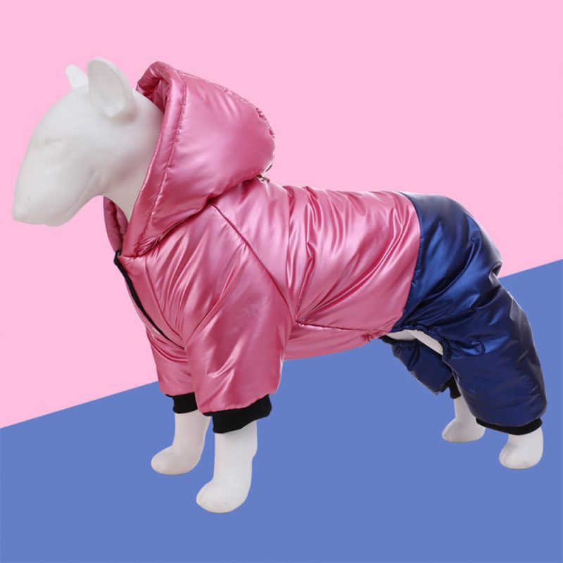 FUNNYFUZZYWaterproofWindproofWarmDogHoodedCoatwithSnapClosure 1