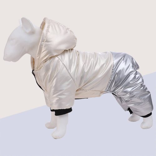 FUNNYFUZZYWaterproofWindproofWarmDogHoodedCoatwithSnapClosure 16