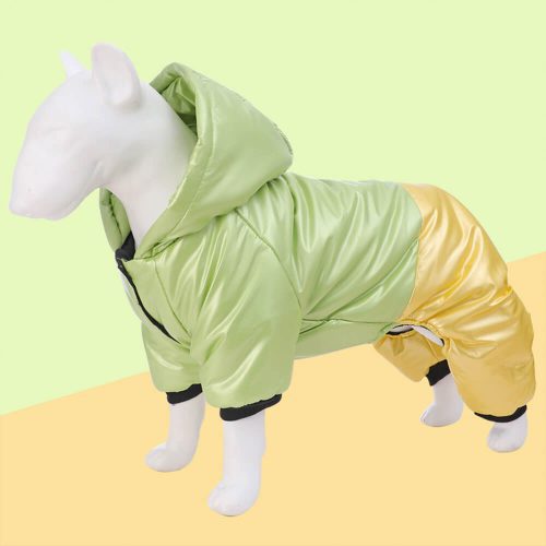 FUNNYFUZZYWaterproofWindproofWarmDogHoodedCoatwithSnapClosure 2