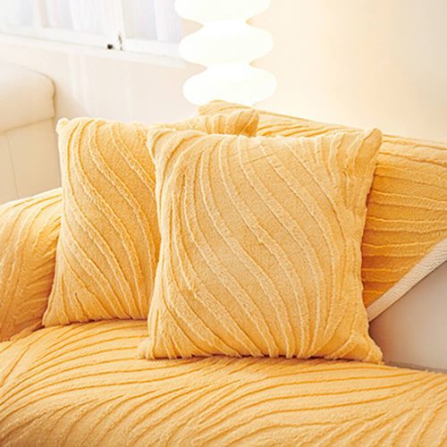 FUNNYFUZZYWaveTexturedPlushNon SlipCouchCover 20