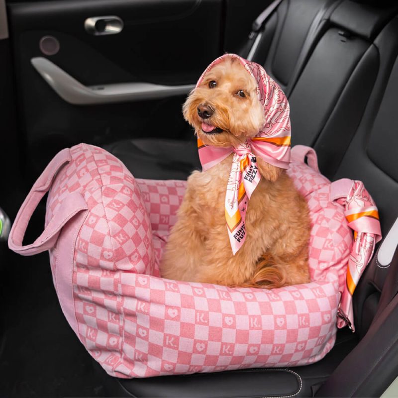 FUNNYFUZZYXKlarnaTravelSafetyDogCarSeatBed1