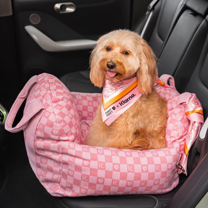 FUNNYFUZZYXKlarnaTravelSafetyDogCarSeatBed7