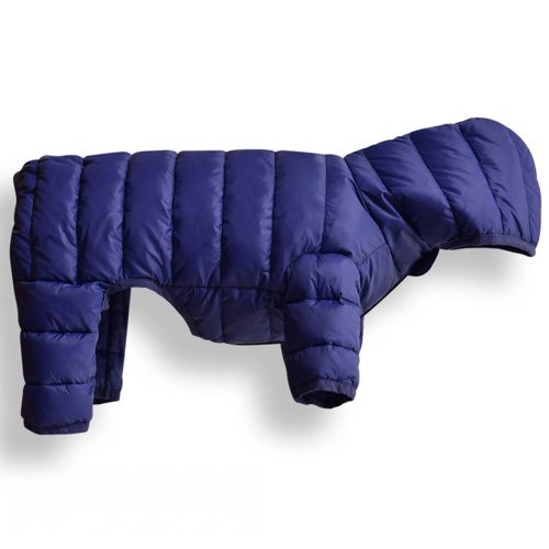 FUNNYFUZZY Lightweight Four Legged Faux Down Warm Dog Coat 1