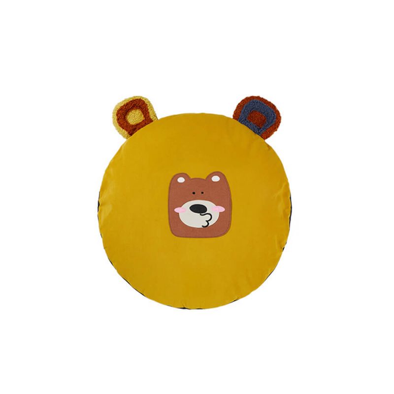 FUNNYFUZZY Playful Bear Face Ears Soft Plush Dog Cat Mat 9