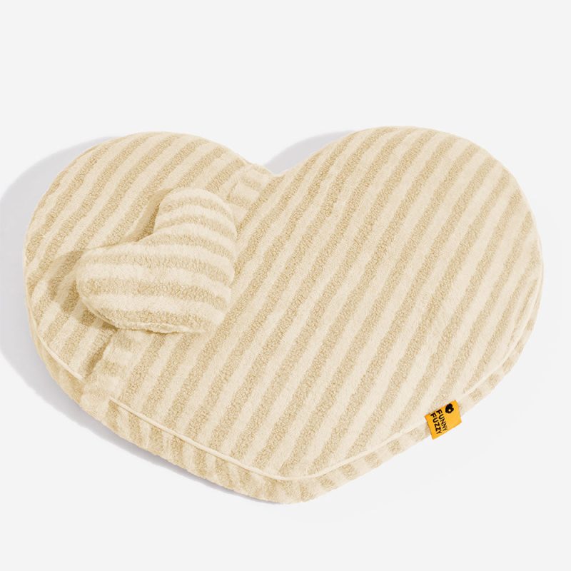 FUNNYFUZZY PlushHeartFluffyCalmingwithPillowDog CatBed8