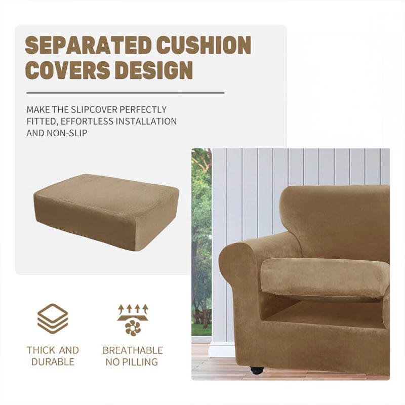 FUNNYFUZZY Universal Elastic Winter Suede Furniture Protector Couch Cover 15