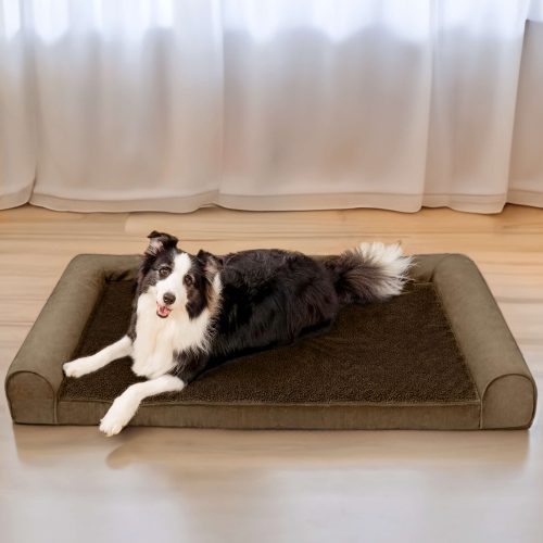 FauxFleece SuedeFullSupportOrthopedicDogBed 3