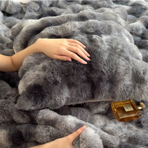 FauxFurLuxuryThickPlushPetThrowBlanketHumanBlanket 5