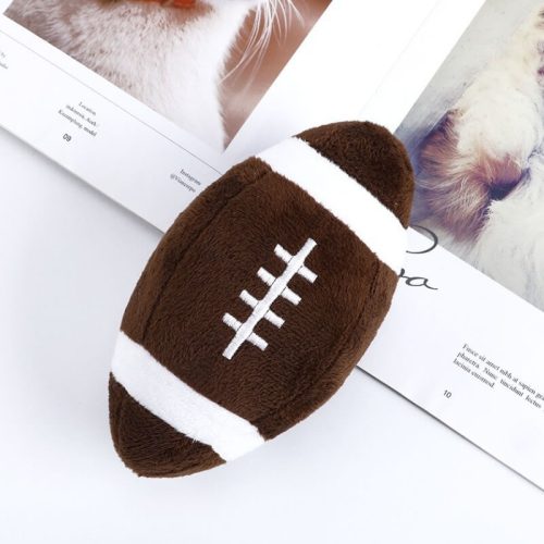 FootballPlushInteractiveChewToySqueakyDogToy 1