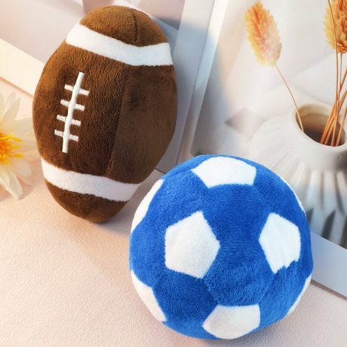 FootballPlushInteractiveChewToySqueakyDogToy 2