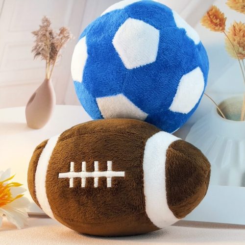 FootballPlushInteractiveChewToySqueakyDogToy 5