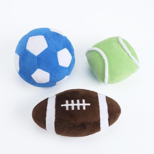 FootballPlushInteractiveChewToySqueakyDogToy 8