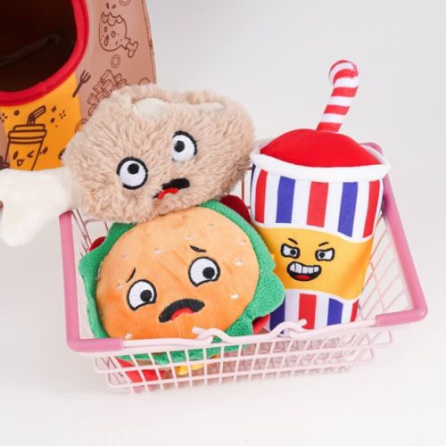 FunPotatoChipsBurgerSqueakyDogChewToy 5