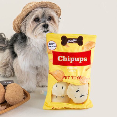 FunPotatoChipsBurgerSqueakyDogChewToy 9