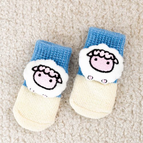 FunnyFuzzy3DAnimalWarmNon SlipBreathableCozyDogSocks 10