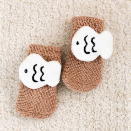 FunnyFuzzy3DAnimalWarmNon SlipBreathableCozyDogSocks 11