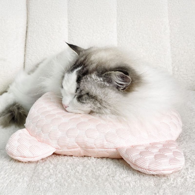 FunnyFuzzyBearEarShapedCooling FiberNeckSupportWashablePetPillow 8