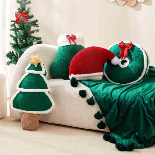 FunnyFuzzyChristmasDecorativeDurableLargeDollOrnamentSofaPillow 9